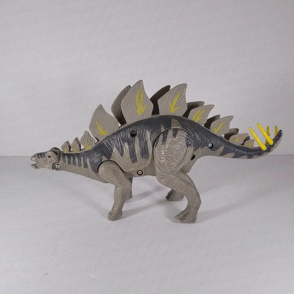 Kid Galaxy Dinosaur Lights & Sounds Stegosaurus Fully Posable Tested Working - Picture 1 of 5
